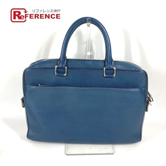 Louis Vuitton PM Briefcase Business Tote Taiga Bag Blue PDB Porte Document - Picture 1 of 9